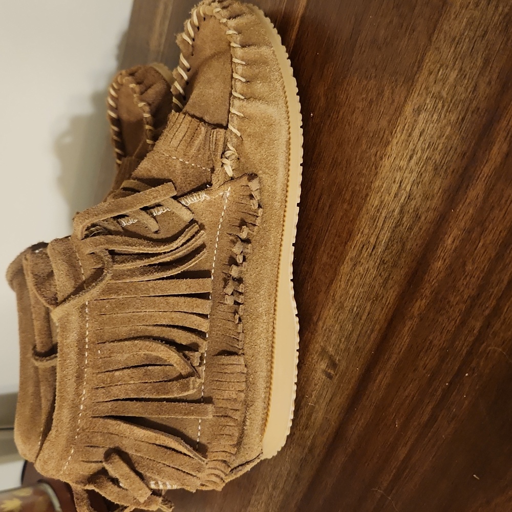 Brown Suede Moccasin Boots - Picture 2 of 4